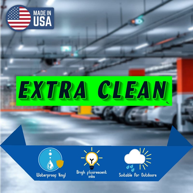 Versa-Tags Chartreuse Green Vinyl Slogan Stickers - 12-Pack for Car Dealer Windshield Advertising, Perfect for Used/New Car Truck RV Lots Slogan-Extra-Clean-Stickers - Image 3